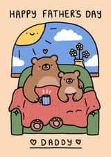 Cute Father’s Day Card - Cosy Bears - For Daddy created by Wren & Wilson