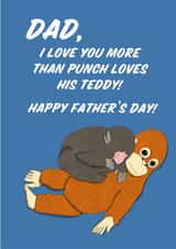 Cute Father's Day Card - Punch The Monkey created by Becca Davis 