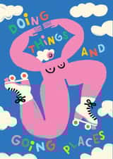 Arty Congratulations Card - Doing Things And Going Places created by Rumble Cards