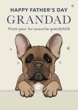 Cute Father's Day Card - For Grandad - French Bulldog created by Choo Choo 