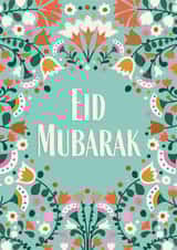 Classic Faith Card - Eid Mubarak - Flowers created by Jane Farnham Designs