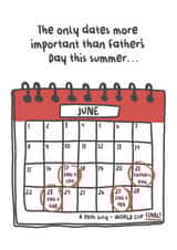 Father's Day Card | World Cup Fixture Dates created by Sarah Harding