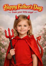 Cute Father's Day Card - Little Angel created by Pink Peach Cards