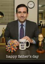 Funny Father's Day Card - Michael Scott - The Office - World's Best Dad created by Pink Peach Cards