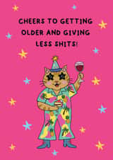 Funny Birthday Card - Cheers To Getting Older created by @Laura Lonsdale Designs