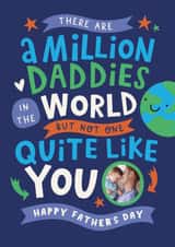 Personalised Father's Day Photo Card created by Dotty Black - Cute Father's Day card for your Daddy - In the World