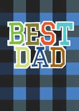 fun typography card for the best dad created by Chloe Turner