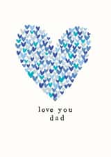 Traditional Birthday/Father's Day Card - Love You Dad - Hearts created by Chloe Turner