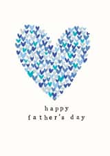 Traditional Father's Day Card - Blue Hearts created by Chloe Turner