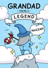 Funny Father’s Day Card - For Grandad - Huzzah You’re A Legend created by Cheeky Legends