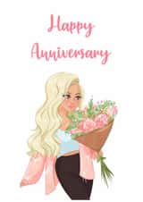 Cute anniversary card for your other half created by Beach Life Studio