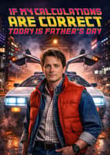 Funny Father's Day Card - Back To The Future - Marty McFly created by Pink Peach Cards