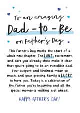 Heartfelt Father's Day Card - For Dad To Be - Excitement created by Kreate Paper Co.