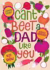 Can’t beet a Dad like you funny Father’s Day card vegetable pun created by Nicola B Studio