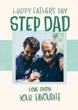 Personalised Father's Day Photo Card created by Hollie McManus Illustration - Cheeky Father's Day Card - For Step Dad - From Your Favourite