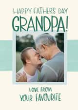 Personalised Father's Day Photo Card created by Hollie McManus Illustration - Cheeky Father's Day Card - For Grandpa - From Your Favourite