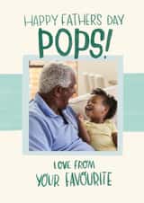 Personalised Father's Day Photo Card created by Hollie McManus Illustration - Cheeky Father's Day Card - For Pops - From Your Favourite