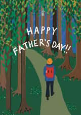 Classic Father's Day Card - Hiking - Nature created by martha and hepsie ltd