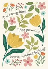 Classic Birthday Card - For Friend - Flowers created by Kirsty Miller