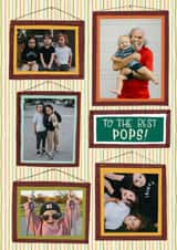 Personalised Father's Day Photo Card created by Hollie McManus Illustration - Classic Father's Day Card - Best Pops - Picture Frames