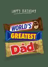 Classic Birthday Card - For Dad - Chocolate Bars created by By Big Will Limited