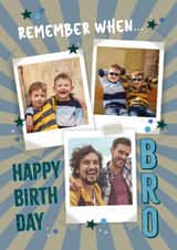 Personalised Birthday Photo Card created by Rulu - Classic Birthday Card - For Brother - Memories