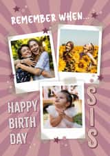 Personalised Birthday Photo Card created by Rulu - Classic Birthday Card - For Sister - Memories