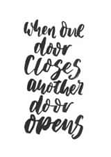 Classic Thinking Of You Card - When One Door Closes Another Door Opens created by Rebecca Prinn