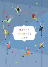 Classic Father's Day Card - Climbing Frame - Rock Climbers created by Kali Stileman