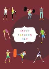 Classic Father's Day Card - Gym - Weights created by Kali Stileman