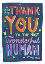 Classic Thank You Card - To The Most Wonderful Human - That's You! created by Bow & Bell