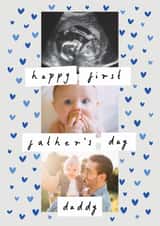 Personalised Father's Day Photo Card created by Chloe Turner - Classic Father's Day Card - 1st - For Daddy - Hearts