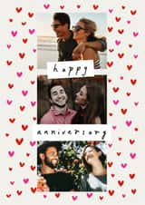 Personalised Anniversary Photo Card created by Chloë Turner - Classic Anniversary Card - Confetti Hearts