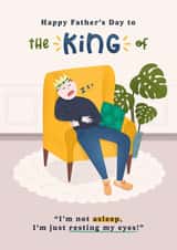 Funny Father's Day Card - Not Asleep - Resting My Eyes created by Joanne Hawker
