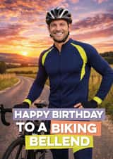 Funny Birthday Card - Biking Bellend - Cycling created by Percy & Pearl