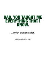 Funny and relatable Father's Day card created by Gards