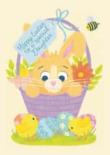 Cute Easter Card - Special Daughter - Bunny created by NOD Studio