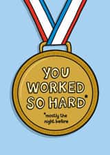 Funny Exams Card - Last Minute Studying - Medal created by TeePee Creations