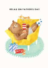Cute Father's Day Card - Relax - Bear created by Holly Fox