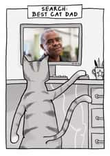 Personalised Father's Day Photo Card created by Running with Scissors - Funny Father's Day Card - Best Cat Dad - From The Cat