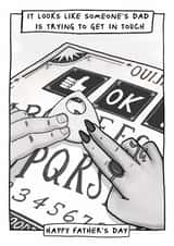 Funny Father’s Day Card - Ouija Board - Thumbs Up Emoji created by Running with Scissors