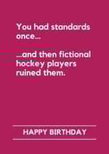 Funny Birthday Card - Hockey Romance - Heated Rivalry created by Making Lemonade