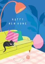 Classic New Home Card - Sleeping Cat created by Rosanna Rossi
