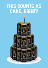 Funny Birthday Card - Guinness Cake created by Pink Peach Cards