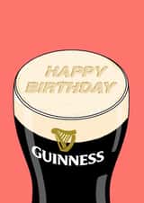 Classic Happy Birthday Guinness Card - Foam - For Boyfriend/For Husband/ For Dad created by YAWN DESIGNS