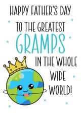 Cute Father’s Day Card for Gramps – Greatest Gramps in the Whole Wide World created by RK Designs