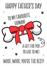 Father’s Day Card from Dog – To My Favourite Human created by RK Designs