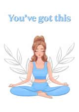 A calming meditation inspired card. created by Beach Life Studio