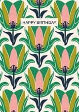 Arty Birthday Card - Tulips created by Taya Cosgrove