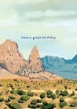 Classic Birthday Card - For Him - Nevada Desert created by Charis Raine